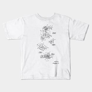 Boat Manoeuvring Vintage Patent Hand Drawing Kids T-Shirt